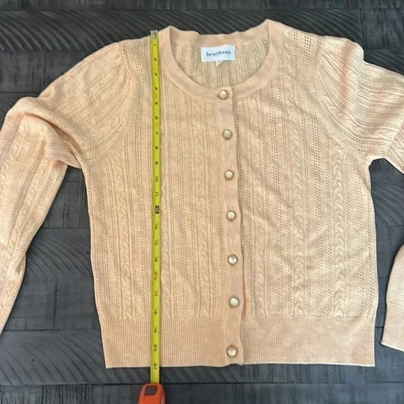 Heartloom Vale Cardi‎ Yellow Button Down Cardigan Sweater - Medium - Picture 6 of 14